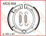 TRW ZF brzdové čelisti YAMAHA YFM 350 / 400 / 600 zadní (160X30mm) (Y516) (TRW ZF brzdové čelisti YAMAHA YFM 350 / 400 / 600 zadní (160X30mm) (Y516))