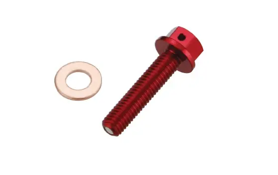 ACCEL vypouštěcí zátka oleje HONDA CRF 150 R '07-'16 (s magnetem) barva červená (MDP-01RD) (ACCEL vypouštěcí zátka oleje HONDA CRF 150 R '07-'16 (s)