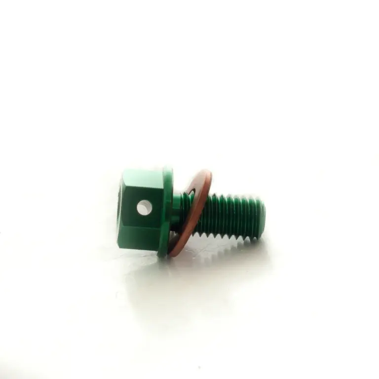 ACCEL vypouštěcí zátka oleje KAWASAKI KXF '19-20 (s magnetem) barva zelená (M8X1,25) (MDP-09GR) ( )