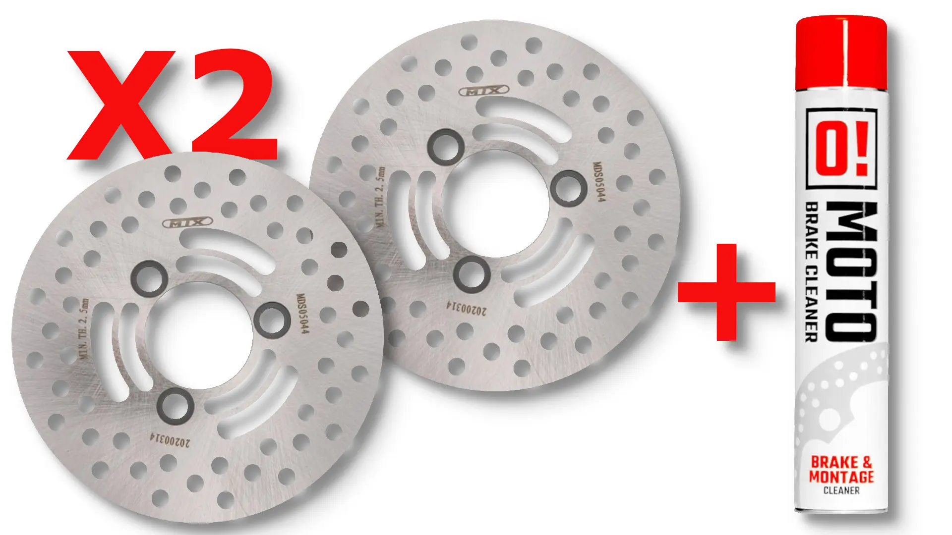 MTX PARTS sada 2 X přední brzdový kotouč SUZUKI LT-Z 400 03-19, LT-Z 250 04-12, KAWASAKI KSF 400 03-05, ARCTIC CAT DVX 400 04-08 (170X48X3mm) (3X10mm)