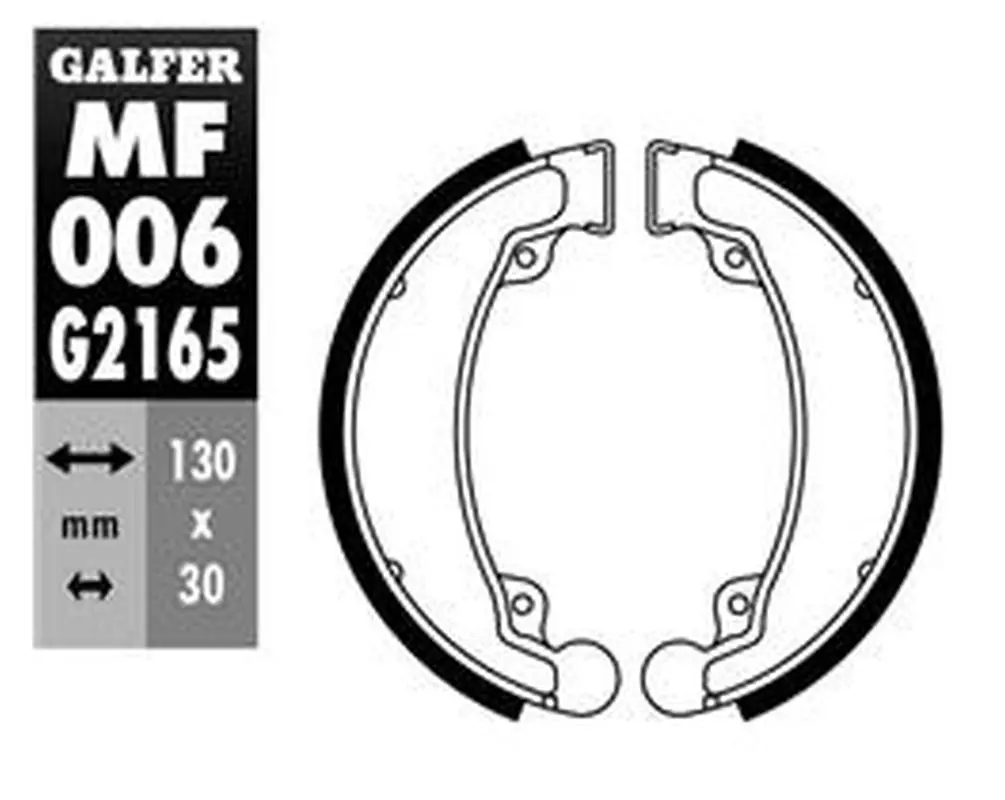 GALFER brzdové čelisti zadní SH310 HONDA CB 125 74-89, CB 250 88-97, XBR 500 85-, TRX 250 03-09 (GALFER brzdové čelisti zadní SH310 HONDA CB 125)