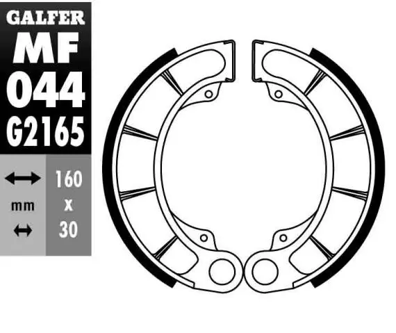 GALFER brzdové čelisti zadní SH351 HONDA FES 250 FORESIGHT 97-01, PANTHEON 125/150 98-02, PS 250 04-, TRX 420 FOURTRAX/RANCHER 07-, přední FL 350R