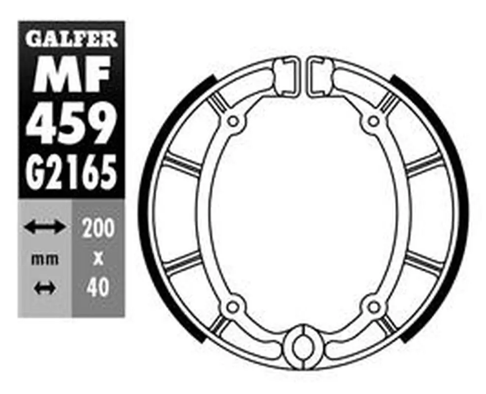 GALFER brzdové čelisti zadní SH515 YAMAHA XJ 650 80-88, XJ 650 SECA TURBO/XJ 750 81, XV 1000 81-85, XV 1100 86-98, XV 535 VIRAGO 87-98, XVS 650 DRAG