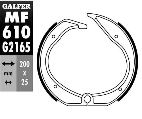 GALFER brzdové čelisti zadní BMW R 100GS/PD 88-94, R 100RS 81-82, R 45/65 81-86, R 65LS 82-88, R 65R 93-, R 80GS 88-98, R 80GS/PD 81-87, R 80RT/ST