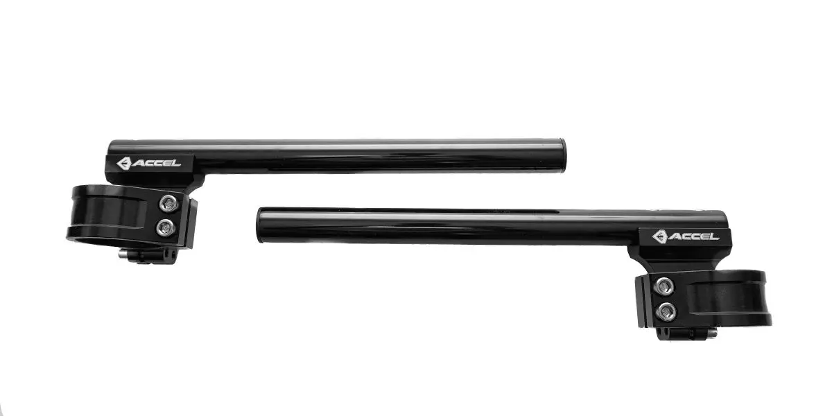 ACCEL řidítka dvoudílná nastavitelná STREET CLIP-ON úchyt 46mm barva černá (ACCEL řidítka dvoudílná nastavitelná STREET CLIP-ON úchyt 46mm barva)