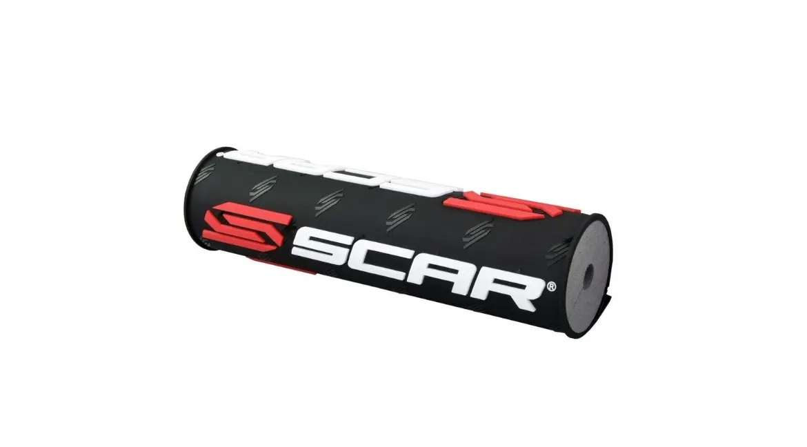 SCAR RACING molitanová ochrana řídítek (hrazdy) (250mm) barva černá s logem SCAR ( )