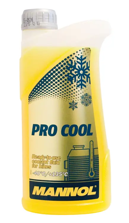 MANNOL chladící kapalina PRO COOL 1L motocyklová (-40ST.C/+135ST.C) připravena k použití (960) (MANNOL chladící kapalina PRO COOL 1L motocyklová)