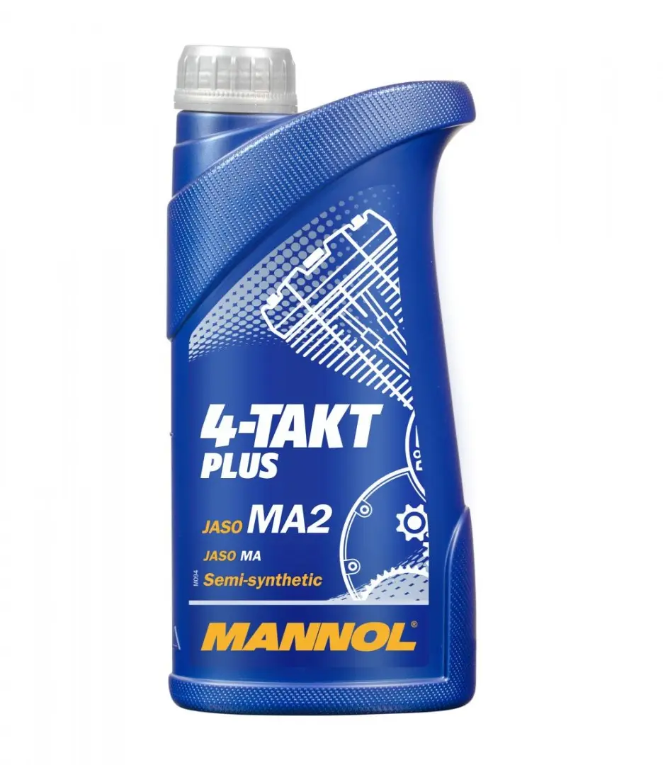 MANNOL motorový olej 4T PLUS 10W40 1L (API SL, JASO MA/MA2) polosyntetický (7202) (20) (960) (MANNOL motorový olej 4T PLUS 10W40 1L (API SL, JASO)