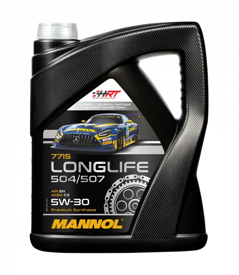 MANNOL motorový olej automobilový 5W30 LONGLIFE 504/507 O.E.M. FOR VW, AU 5 litrů (7715) (syntetický) (MANNOL motorový olej automobilový 5W30)