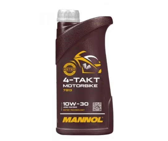 MANNOL motorový olej 4T MOTORBIKE 10W30 1L syntetický ESTER TECHNOLOGY (JASO MA/MA2) (7813) (20) (MANNOL motorový olej 4T MOTORBIKE 10W30 1L)