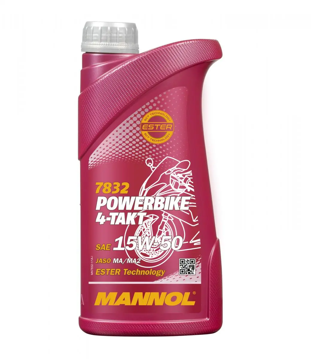 MANNOL motorový olej 4T MOTORBIKE 15W50 1L ESTER + MA2 polosyntetický (7832) (20) (MANNOL motorový olej 4T MOTORBIKE 15W50 1L ESTER + MA2)