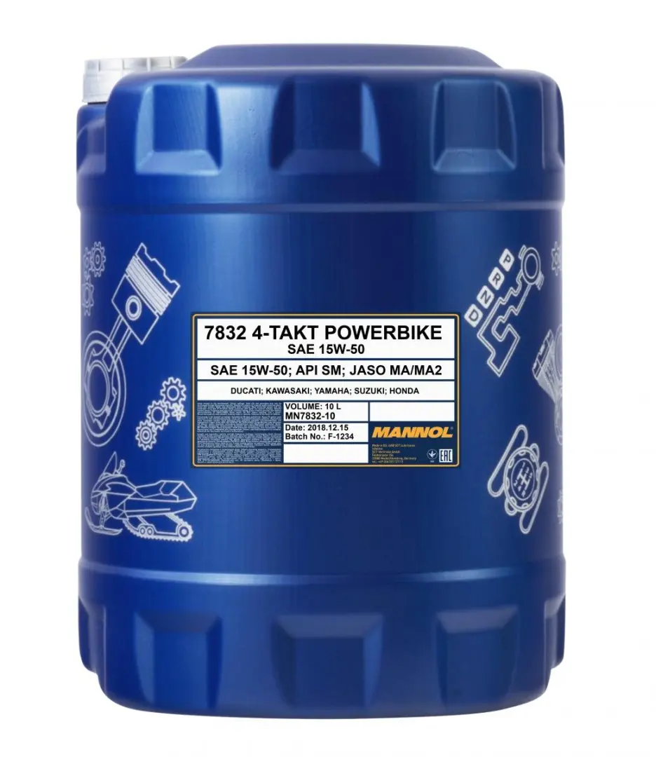 MANNOL motorový olej 4T MOTORBIKE 15W50 10L ESTER + MA2 polosyntetický (7832) (MANNOL motorový olej 4T MOTORBIKE 15W50 10L ESTER + MA2 polosyntetický)