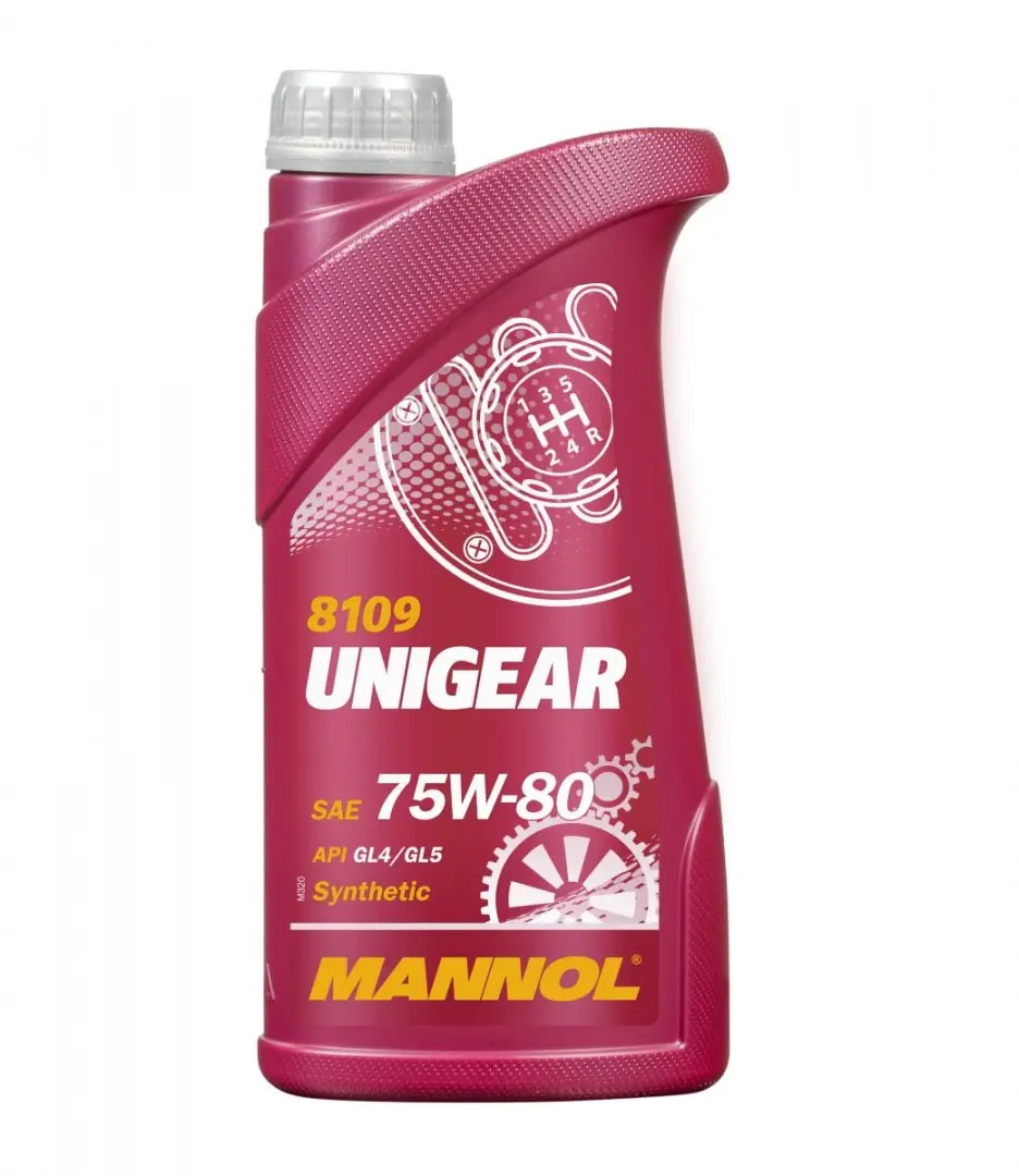 MANNOL UNIGEAR 75W80 API GL4/GL5 - olej převodový polosyntetický 1L (75W-80) (8109) (MANNOL UNIGEAR 75W80 API GL4/GL5 - olej převodový polosyntetický)