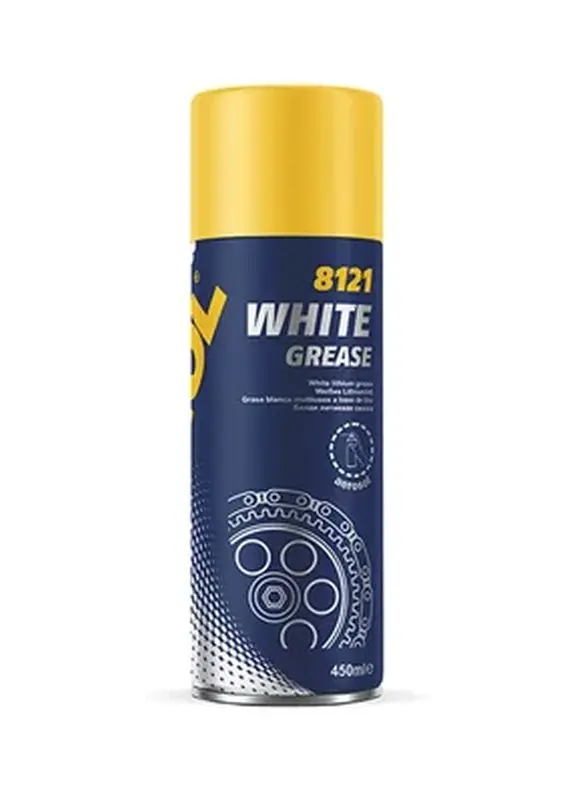 MANNOL WHITE GREASE 450ML - bílé univerzální mazivo (sprej) (8121) - karton 24 kusů (set) (MANNOL WHITE GREASE 450ML - bílé univerzální mazivo)
