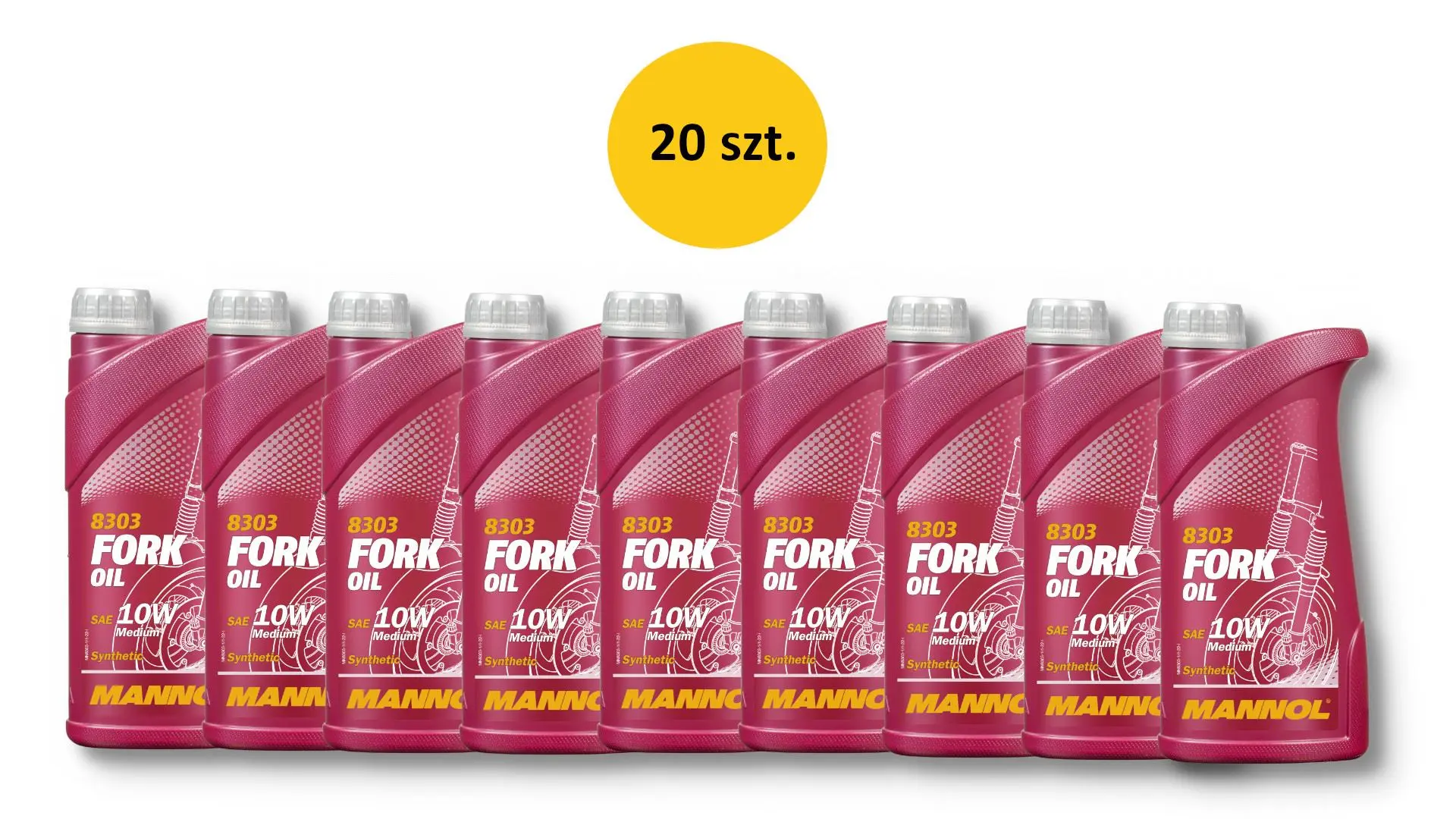 MANNOL olej do vidlic / tlumičů / zavěšení FORK OIL SAE 10W 1L - karton 20 kusů (set) (MANNOL olej do vidlic / tlumičů / zavěšení FORK OIL SAE 10W 1L)