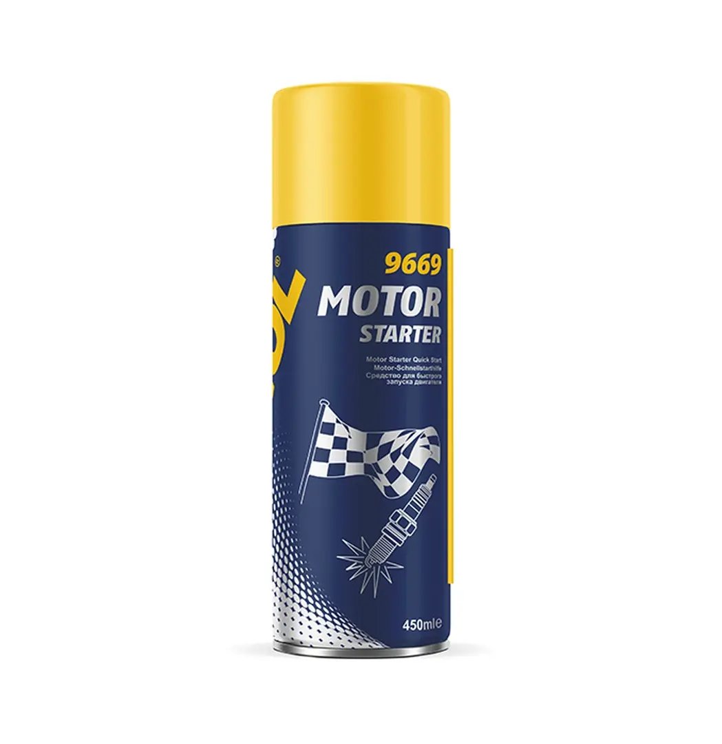 MANNOL MOTO STARTER (samostart - usnadňuje startování motoru) sprej 450ML (9669) (12) ( )