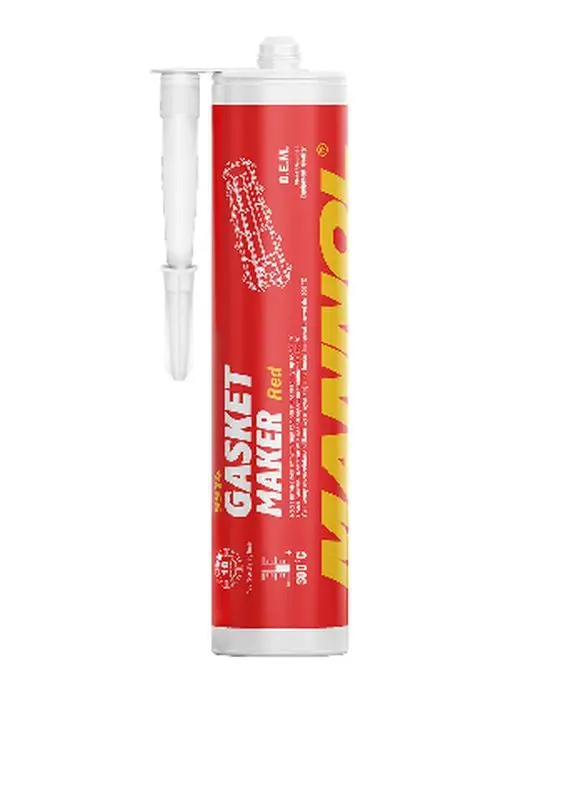MANNOL GASKET MAKER - těsnící silikon - barva červená 310g (nahrazuje těsnění) (9914) (24) ( )