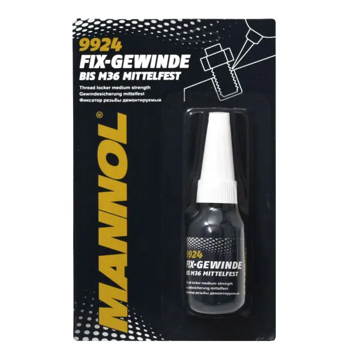 MANNOL FIX GEWINDE MITTELFEST 10ML lepidlo na závity, modré, střední pevnost (9924) (144) ( )