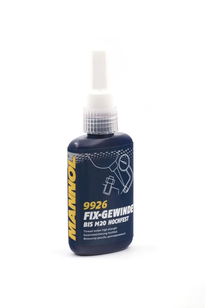 MANNOL FIX-GEWINDE HOCHFEST - lepidlo na závity, červené, vysoká pevnost 50ML (9926) (144) ( )
