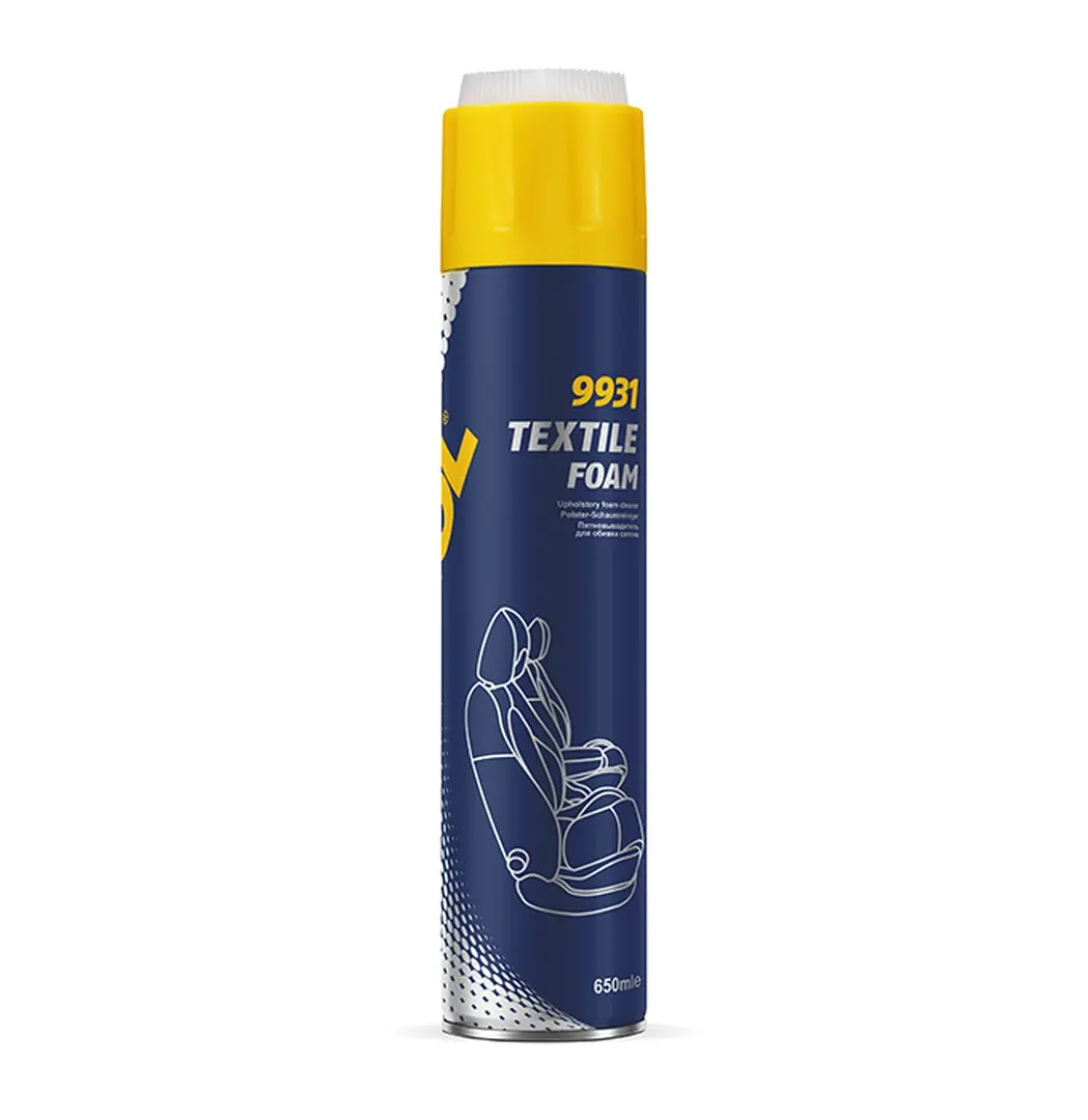 MANNOL TEXTILE FOAM - pěna na čištění čalounění a tkanin 650ML (9931) (24) ( )