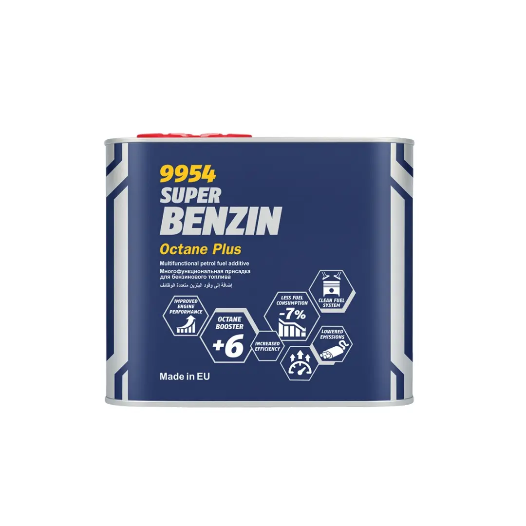 MANNOL SUPER BENZIN OCTANE PLUS 450ml - zvyšuje oktanové číslo, čistí palivový systém (9954) (24) - nahrazuje MN9989 (MANNOL SUPER BENZIN OCTANE PLUS)