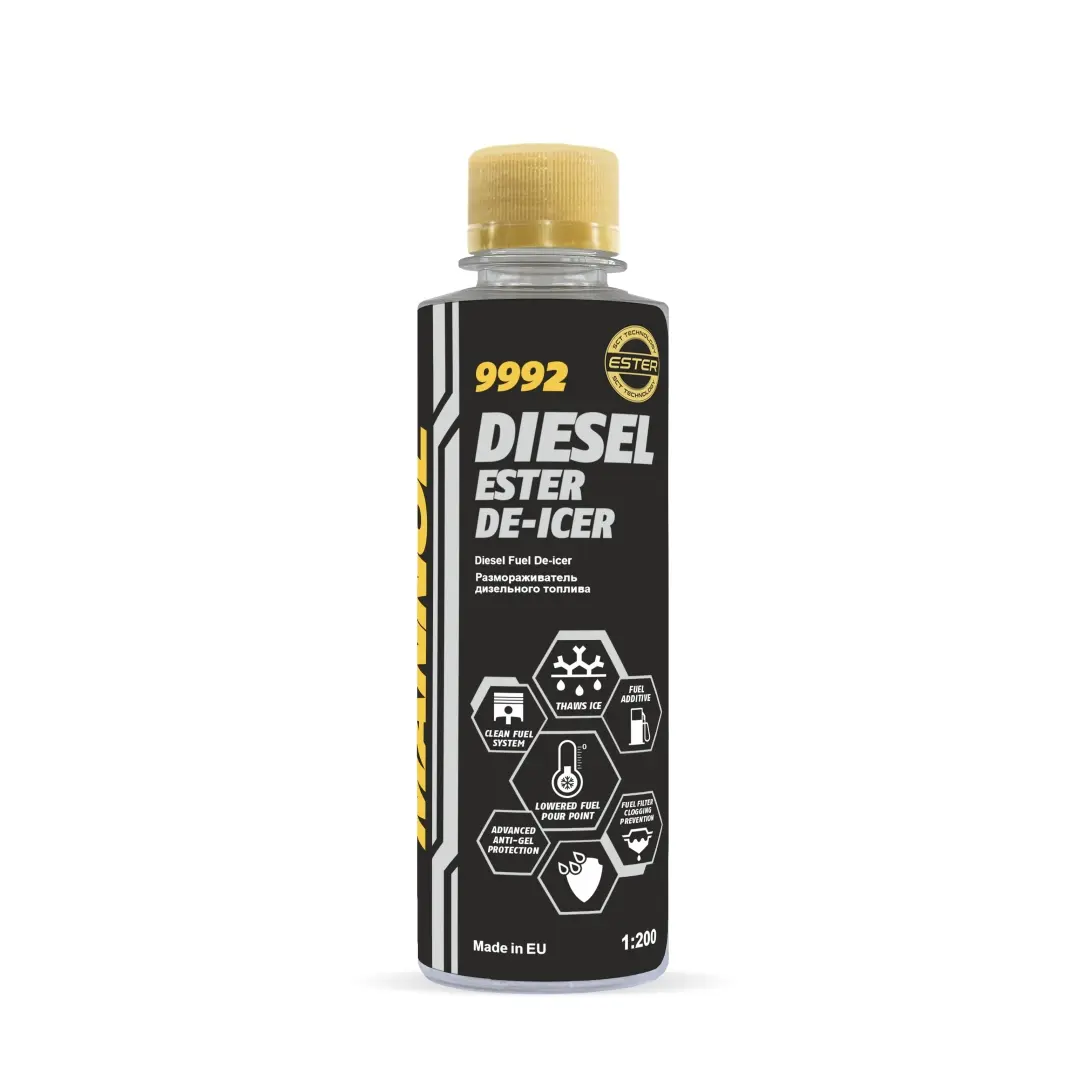 MANNOL DIESEL ESTER DE-ICER přísada do paliva - odmrazovač 250 ml (9992) (50) (MANNOL DIESEL ESTER DE-ICER přísada do paliva - odmrazovač 250 ml)