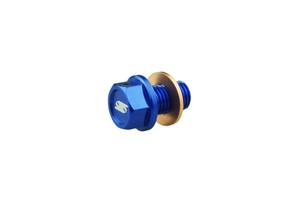SCAR RACING vypouštěcí zátka oleje s magnetem YAMAHA YZ 250F '01-'25, YZ 450F '03-'25, YZ 125 '05-'25, WR 250F '01-'25 barva modrá ( )