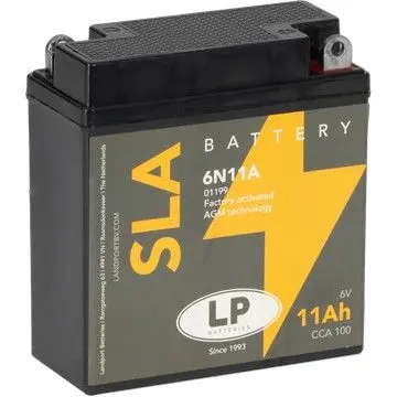 LANDPORT akumulátor 6N11A SLA (MS 6N11A) 6V 11AH (CCN 100) 121X58X130 bezúdržbový - předplněný (10) ( )