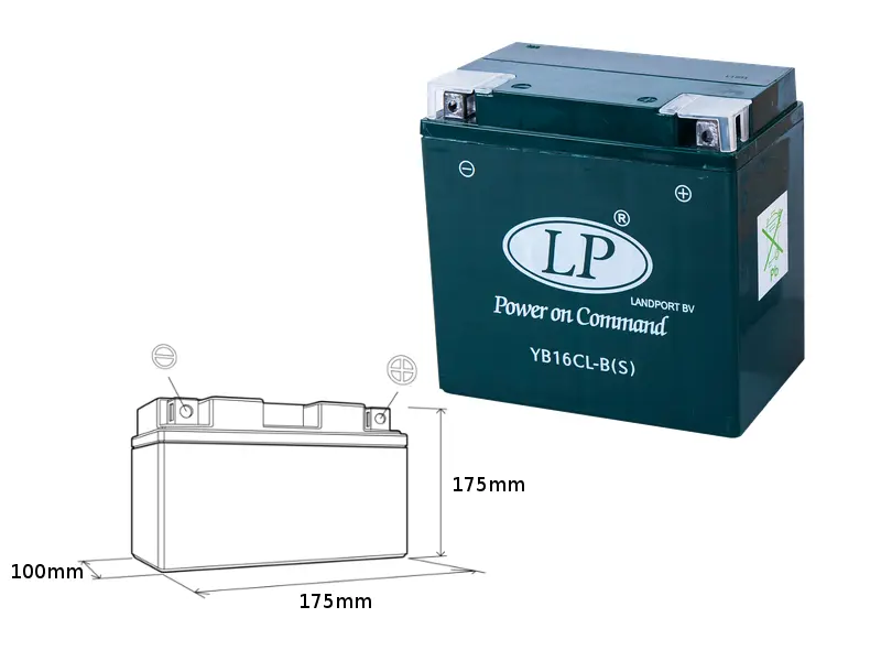 LANDPORT akumulátor YB16CLB (S) (MS LB16CL-B (S)) 12V 19AH 176X101X176 bezúdržbový - (3) (LANDPORT akumulátor YB16CLB (S) (MS LB16CL-B (S)) 12V 19AH)