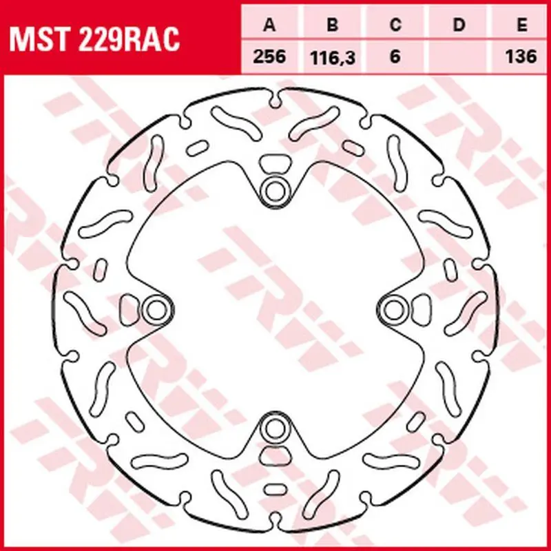 TRW ZF zadní brzdový kotouč HONDA CRF 1000/1100L AFRICA TWIN 15-, (256X116X6mm) (NG1550X;NG1936X) WAVE (TRW ZF zadní brzdový kotouč HONDA CRF)
