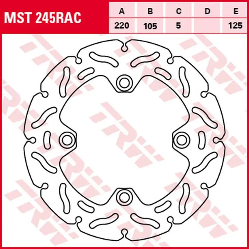 TRW ZF zadní brzdový kotouč HONDA CBR 125R 04-17, CRF 250L 13-16, CRF 250R RALLY 17-, CB 600F HORNET 98-06, CBR 600F 91-07, CBR 600RR 03-16, XR 600L