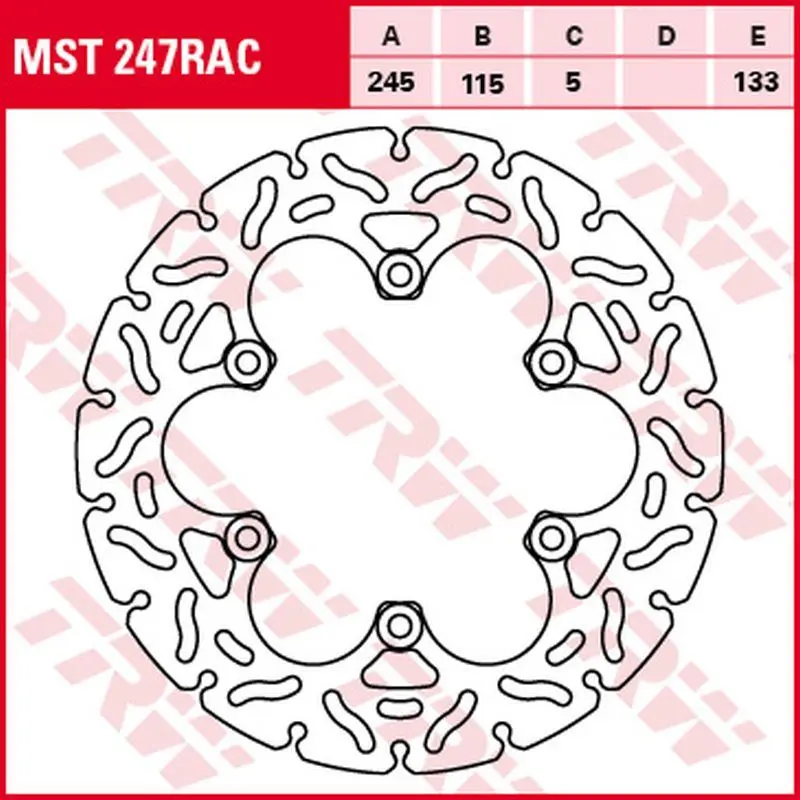 TRW ZF zadní brzdový kotouč DUCATI MONSTER 600/620/695/750/800/900/916/1000 93-06, YAMAHA FZR 600 89-95, FZS 600 FAZER 98-03, XJ 600 DIVERSION 98-03,