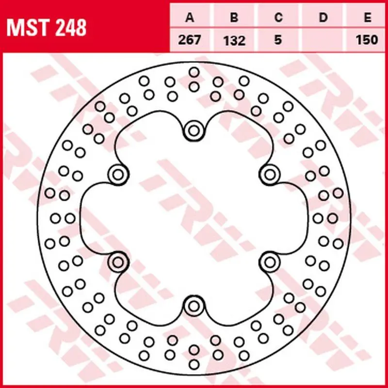 TRW MOTO brzdový kotouč YAMAHA BOLT 942 14-16, BT 1100 (BULLDOG) 02-06, FZ 750 85-94, FZR 1000 (GENESIS EXUP) 87-95, FZS 1000 (FAZER) 01-05, FZX 750