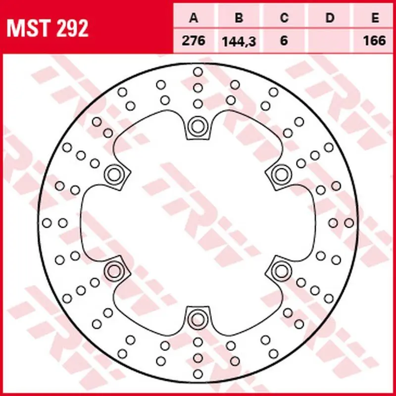 TRW ZF přední brzdový kotouč YAMAHA FJS 400 SILVERWING 09-16, FJS 600 SILVERWING 03-16, zadní HONDA NT 700V DEAUVILLE 06-09 (276X144X6mm) (TRW ZF)