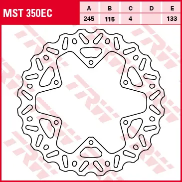 TRW ZF brzdový kotouč zadní YAMAHA YZ / WRF 125 / 250 / 426 / 450 02-17 (TRW ZF brzdový kotouč zadní YAMAHA YZ / WRF 125 / 250 / 426 / 450 02-17)