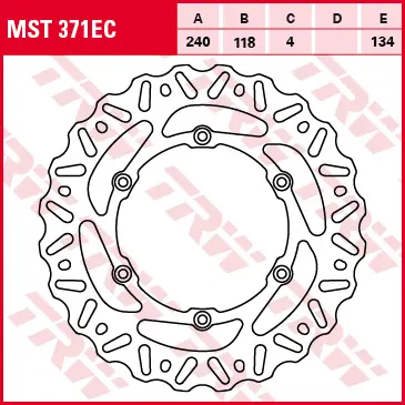 TRW ZF brzdový kotouč zadní SUZUKI RM 125/250 99-10 , DRZ 400 SM 05-08, (240X118X4mm) (TRW ZF brzdový kotouč zadní SUZUKI RM 125/250 99-10 , DRZ 400)