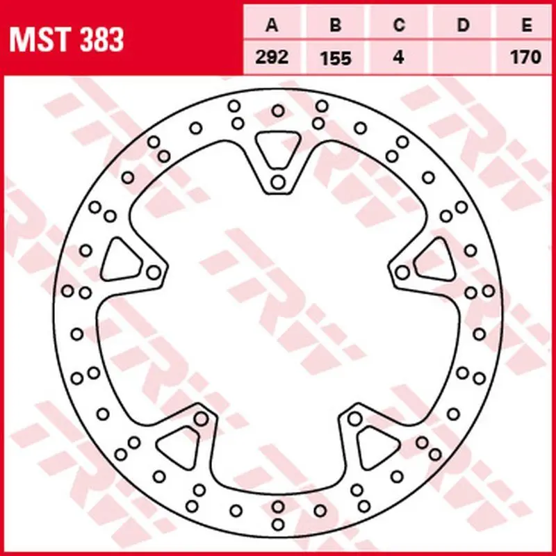 TRW ZF přední brzdový kotouč YAMAHA YZF 125R 08-13 (292X155X4mm) ( )