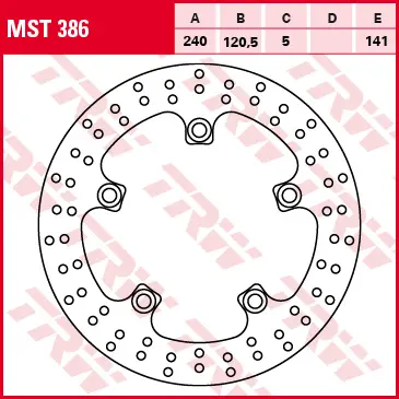 TRW ZF brzdový kotouč zadní SUZUKI GSF 650 05-12, GSF 1200 / 1250 06-17, GSR 600 06-10, SFV 650 09-16 ( )