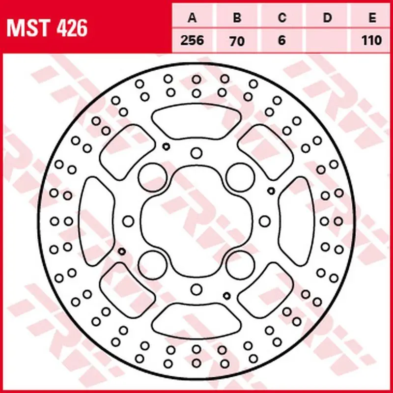 TRW ZF brzdový kotouč zadní HONDA VFR 800 06-13, VFR 800X CROSSRUNNER 11-14, CB 1000R 08-16 (256X70X6mm) (TRW ZF brzdový kotouč zadní HONDA VFR 800)