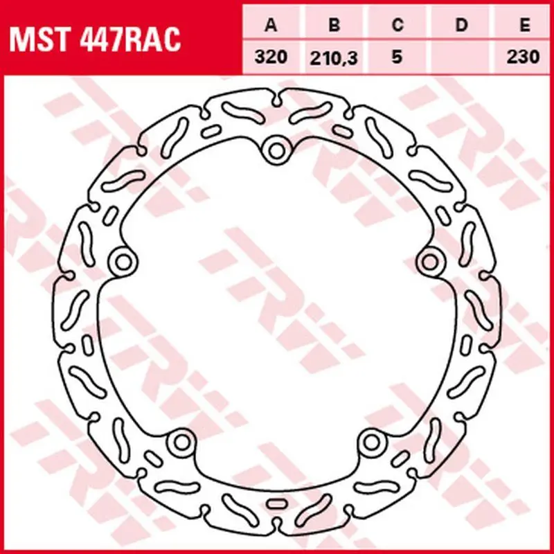 TRW MOTO brzdový kotouč HONDA INTEGRA 700 12-13, NC 700S, 750 XA, 700SD (ABS), 750 DCT (INTEGRA), 700XD, 700X, 700 (INTEGRA), 750 S DCT, 750 X, 700SA