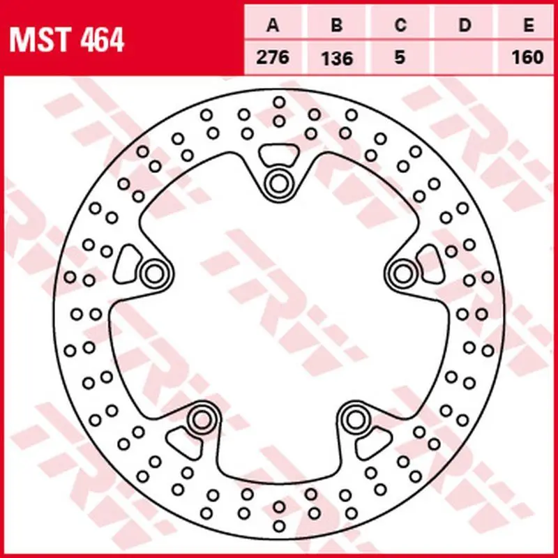 TRW ZF brzdový kotouč zadní BMW R 1200GS/ADV/R/RS/RT 13-18, R 1250GS/ADV/R/RT 19-, (276X136X5mm) (TRW ZF brzdový kotouč zadní BMW R)