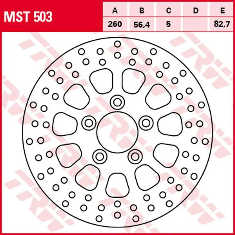 TRW ZF brzdový kotouč zadní HARLEY-DAVIDSON XL 883 SPORTSTER/ROADSTER 10-13, XL 1200 SPORTSTER/FORTY EIGHT 07-16, XR 1200 08-12 (260X56X5mm) (TRW ZF)