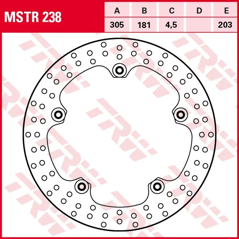 TRW ZF přední brzdový kotouč BMW R 1100S 98-00, R 1200GS/ADV 04-07 (305X181X4,5mm) ( )