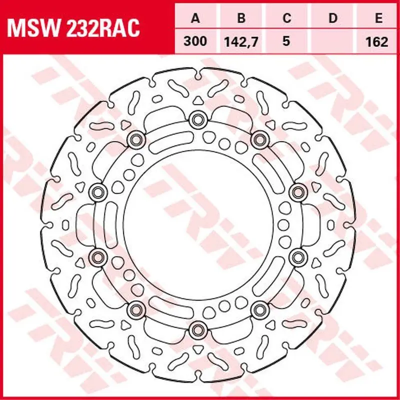 TRW ZF přední brzdový kotouč KAWASAKI NINJA 650, Z 650 17-, (300X142X5mm) WAVE (TRW ZF přední brzdový kotouč KAWASAKI NINJA 650, Z 650 17-,)