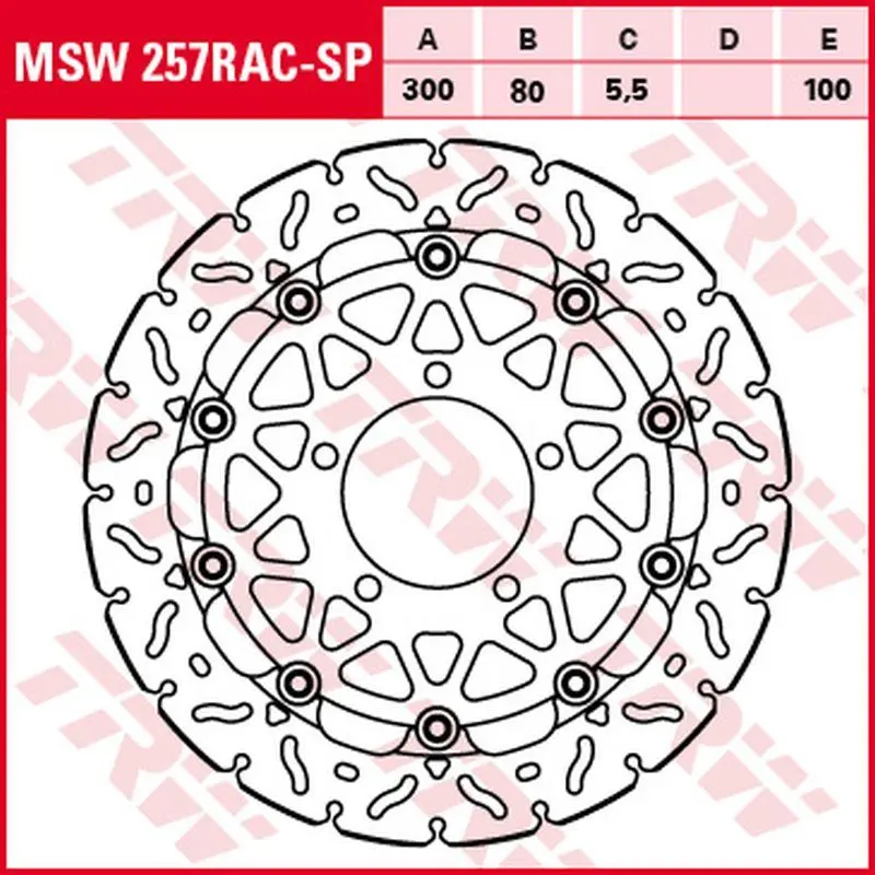 TRW ZF přední brzdový kotouč KAWASAKI ZX-6R 600 07-16, ZX-6RR 600, ZX-6R 636 05-06, ER-6F/N 06-16, KLE 650 VERSYS 07-, Z 750 07-14, Z 1000 07-17, Z