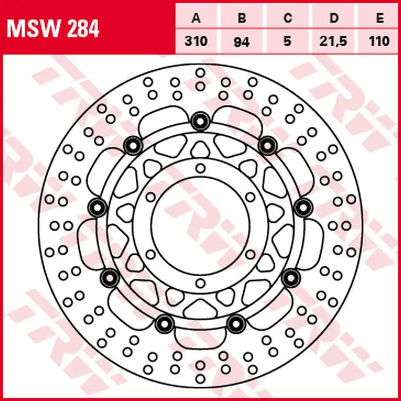 TRW ZF přední brzdový kotouč HONDA CTX 1300 14-16, STX 1300 PANEUROPEAN 02-16 (310X94X5mm) (TRW ZF přední brzdový kotouč HONDA CTX 1300 14-16, STX)