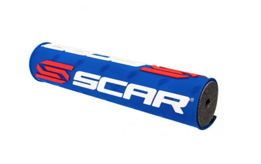 SCAR RACING pěnový chránič hrazdy řidítek (250mm) barva modrá s logem SCAR ( )