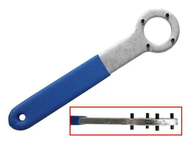 WRENCH HEAD nástroj klíč na horní matice tlumičů KTM 48mm WP (00-7827) (čtyři kolíky) (WRENCH HEAD nástroj klíč na horní matice tlumičů KTM 48mm WP)