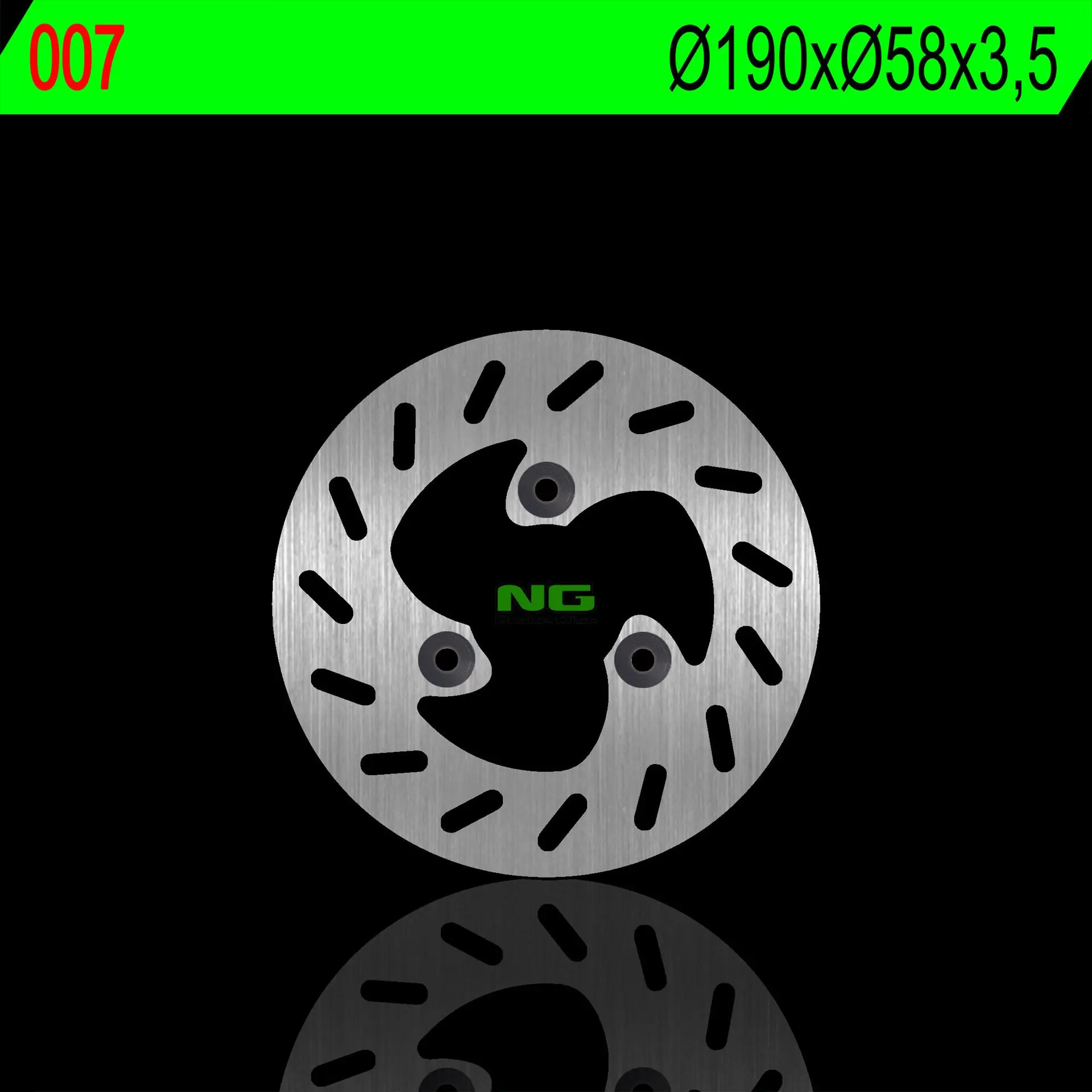 NG přední brzdový kotouč KEEWAY ZHARA 50 15-18, 125 15-18, RIEJU CROSSER (190X58X3,5mm) ( )