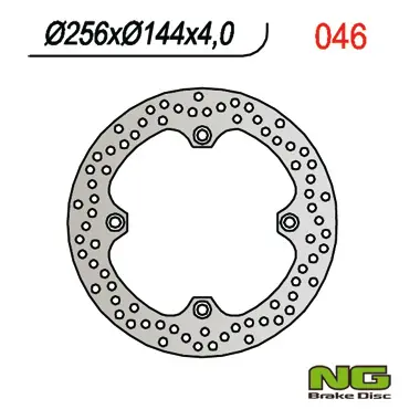 NG přední brzdový kotouč HONDA XL 600V TRANSALP 97-99, NX 650 DOMINATOR 88-04, XR 650L 93-21,CB450S 85-89 (255X144X4mm) (4X10,5mm) (NG přední brzdový)